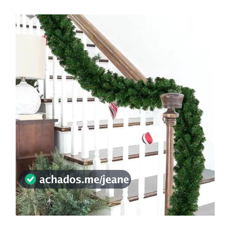 Festão Aramado Galhos Verde Cru Enfeite de Natal Rattan Decoração Natalina Ambientes Diversos - XL3227