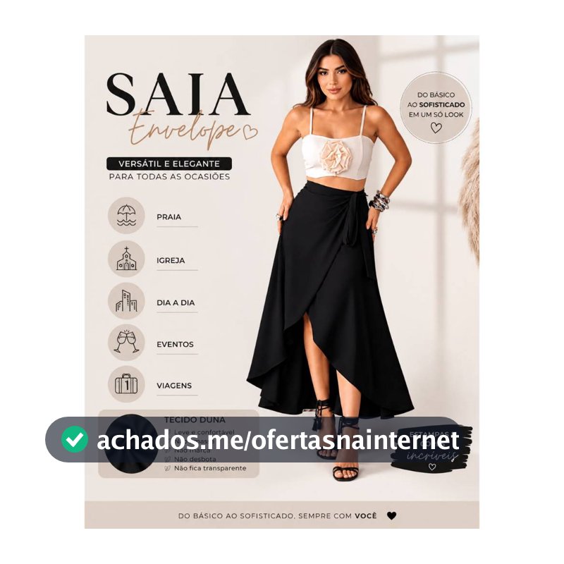 Saia Longa Envelope Transpassada de Amarrar Mullet Efeito Lipo Cintura Alta Regulável
