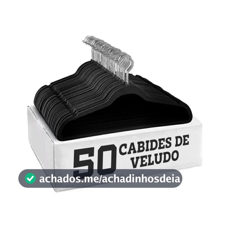 Kit 50 Cabides Veludo De Roupa Antideslizante Slim Adulto  Gancho 360°