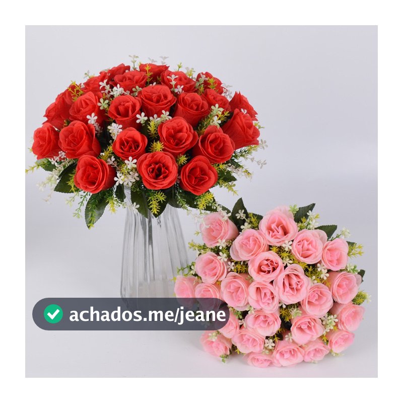 Buquê de Rosas com Folhagem C/24 Flores, Buquê de Noiva, Buquê de Casamento. No.1 Mais Vendidos !!!