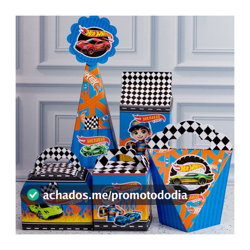 KIT PEGUE E MONTE lembrancinha HOTWHEELS CARROS - personalizado festa infantil - mimo