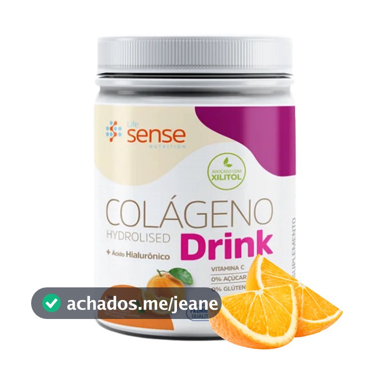 Colágeno Hidrolisado Drink + Ácido Hialurônico Life Sense 300g Biotina Vitamina C