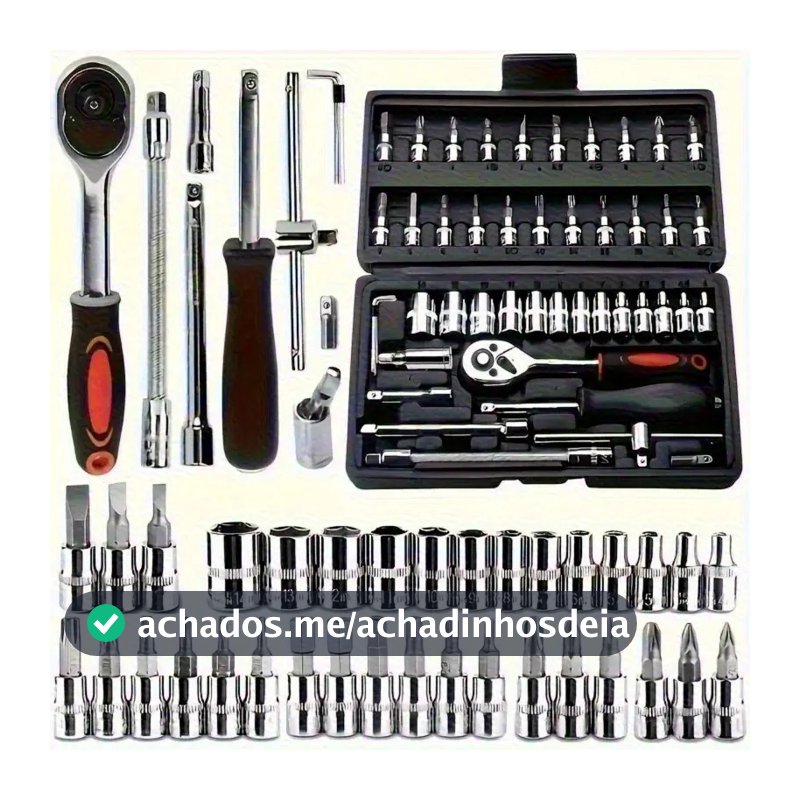 40 Peças / 46 Peças Jogo De Chave Catraca Caixa De Ferramentas para Reparo de Carros / Conjuntos de Chaves
