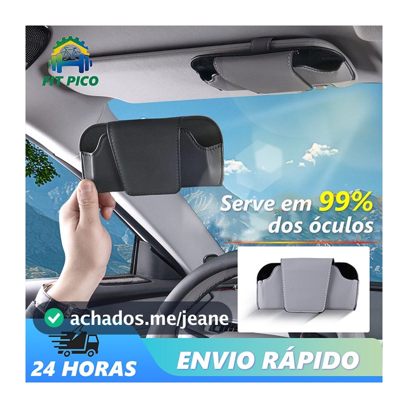 Suporte para Óculos no Carro Organizador para Quebra-Sol Porta Óculos Automotivo Magnético
