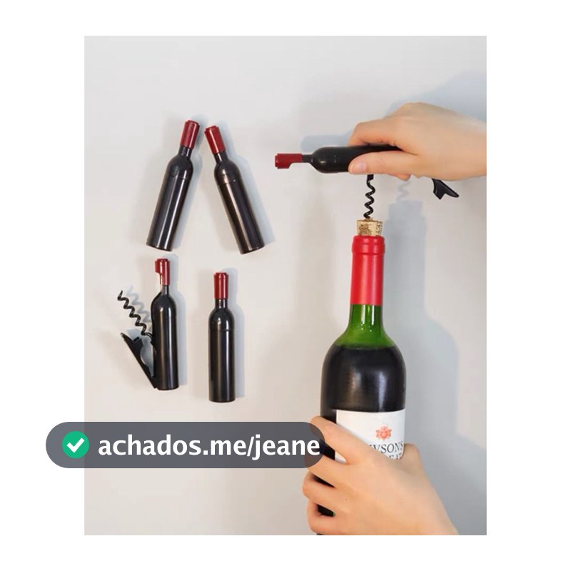 Saca Rolhas Abridor Com 2 Estratégias Em Formato Garrafa de Vinho Com Imã