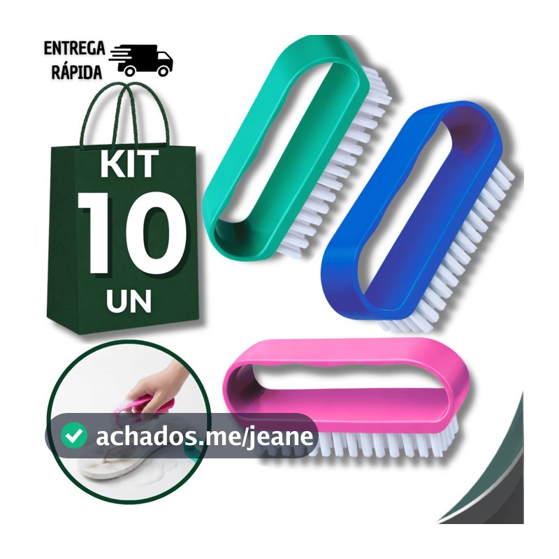 Combo Escovinhas Multiuso Limpeza Escovas Portátil Cozinha Banheiro Ténis Utilidades Praticidades