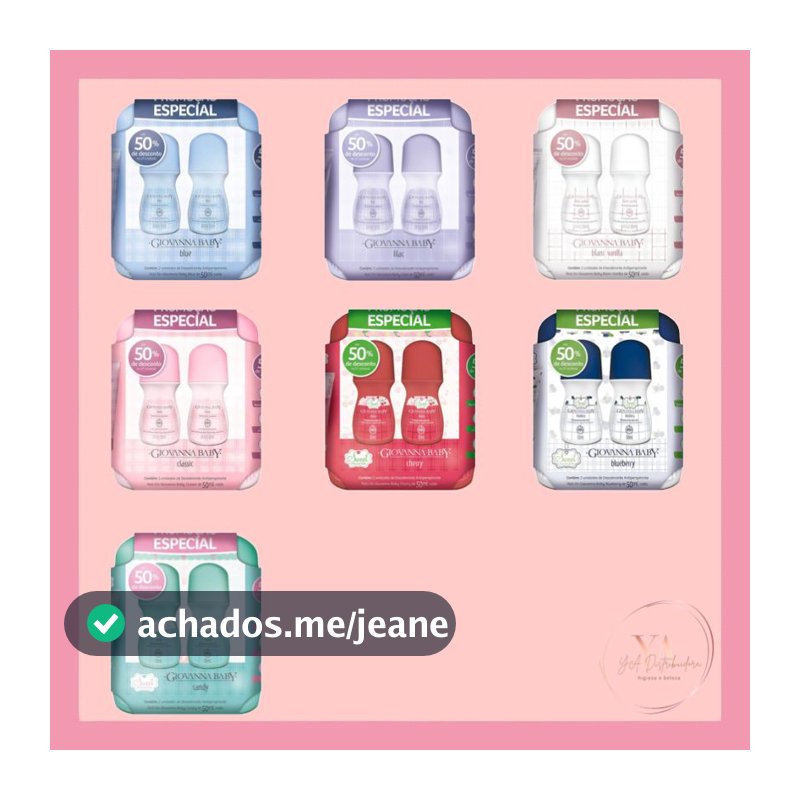 Kit Desodorante Roll-On Giovanna Baby 50ml 2 Unidades
