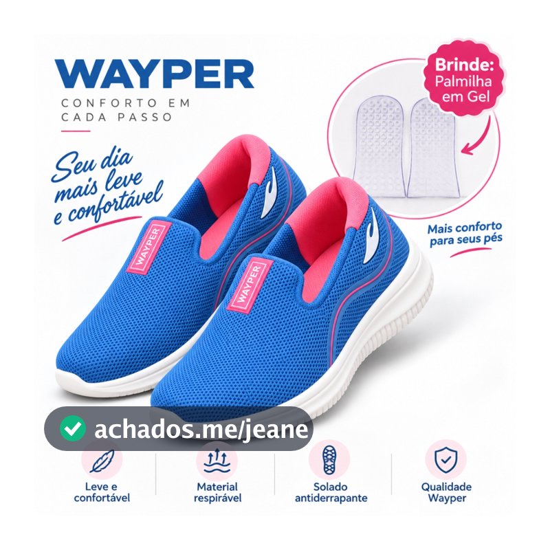 Tênis sapatilha casual ortopédico feminino slip on calce fácil academia lazer