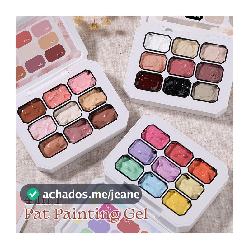 UR SUGAR Gel Paint 9 Em 1 Conjunto De Paleta De Pigmentos De Esmalte Sólido Para Unhas Design Gradiente Manicure Decoraç