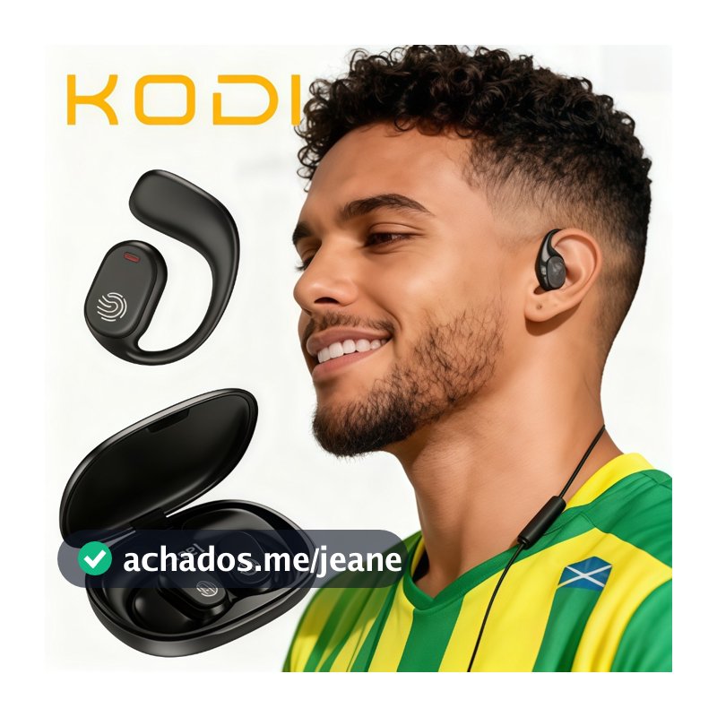 Fone de Ouvido com Condução Óssea Bluetooth 5.3 - Sem Fio, Clip Digital e Redução de Ruído -B8