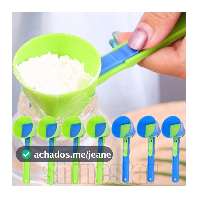 Colher Deslizante De Proteína Em Pó 1/2/4 Unidades-Funil De Medidora-À Prova De Derramamento , Produto Comestível-Com Ca