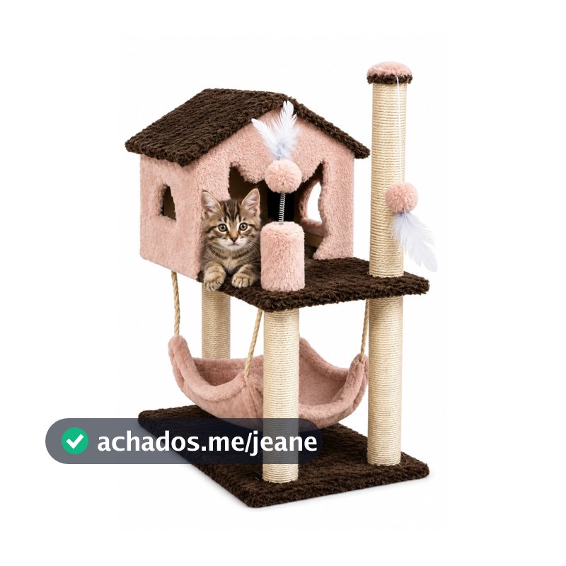Arranhador Toca Casa Rede Gato Playground Gato Rede Cama Pet