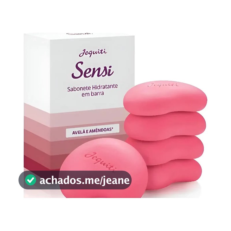 Sabonete Hidratante Barra Sensi Avelã Amêndoas 5x80g Jequiti
