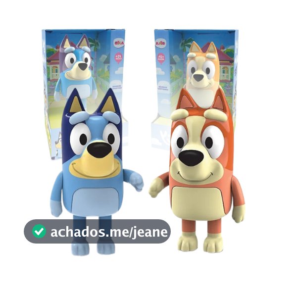 Bonecos Turminha Bluey e Bingo Cachorrinhos 20cm Articulados Original - Elka
