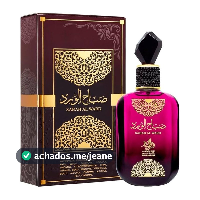 Perfume Árabe Sabah Al Ward Al Wataniah Importado 100ml Feminino Original