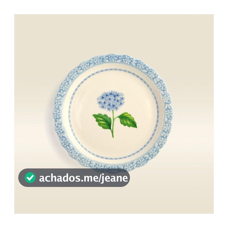 Prato para Sobremesa Hortênsia Cerâmica 15cm - A\CASA