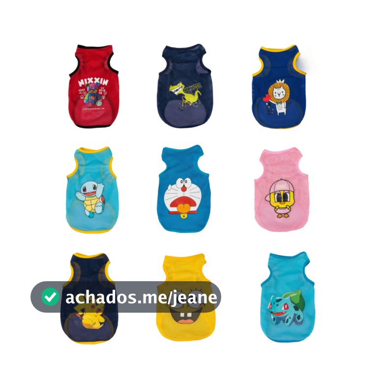 Desenhos Animados Impressos Roupas Para Cães De Gato Protetor Solar Colete Animais De Estimação Pelúcia