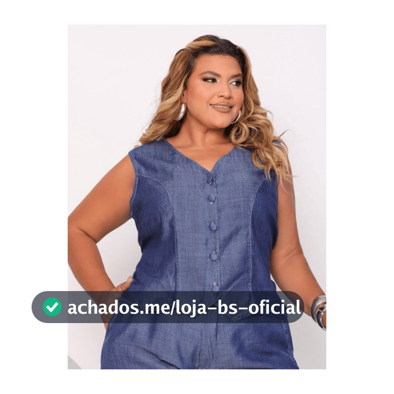 Colete Jeans Feminino Plus Size em Liocel – Jeans Leve com Botões Frontais e Caimento Solto Aurora Plus Size