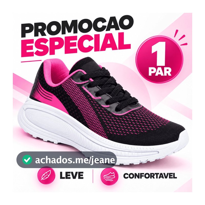 Tênis Feminino Lançamento Esportivo Macio Corrida Caminhada Treino Leve Respirável Fitness