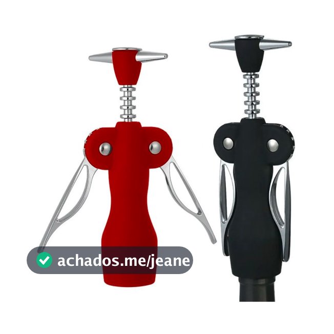 Saca Rolhas Abridor De Vinho Emborrachado Inox Profissional