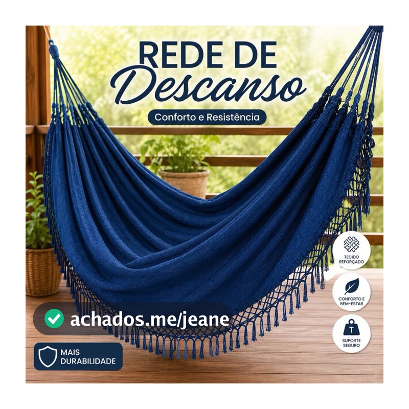 Rede de Descanso Reforçada CORES - Grossa e Confortável | Tecido Resistente