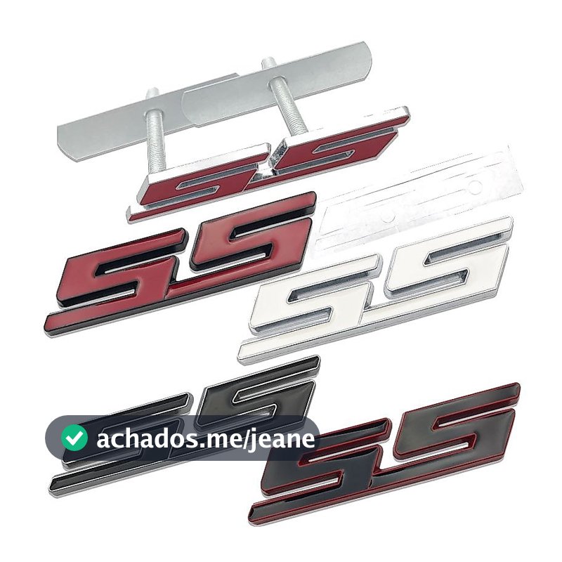 Novo Carroçaria De Zinco Cromado 3D Metal Emblema De Liga Frontal SS Decalque De Crachá Para Chevro