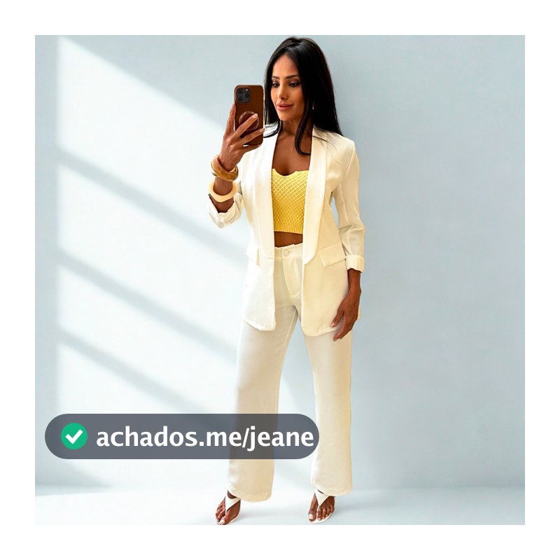 Conjunto Feminino Alfaiataria  – Blazer e Pantalona Social Elegante para Trabalho e Eventos