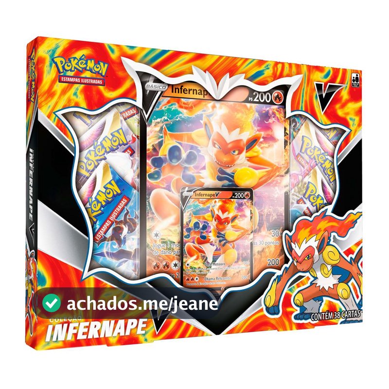 Pokemon Box Infernape V Cartas Booster Copag Português