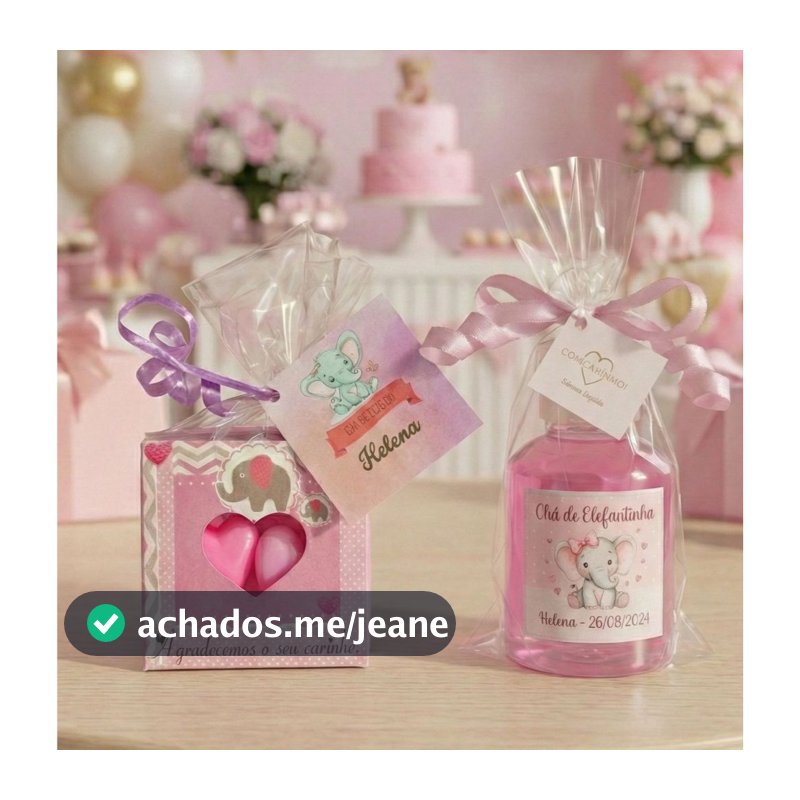 Kit 100 Lembrancinhas 50 Caixinhas e 50 Sabonete Liquido Cha de Bebe Maternidade  PERSONALIZADOS