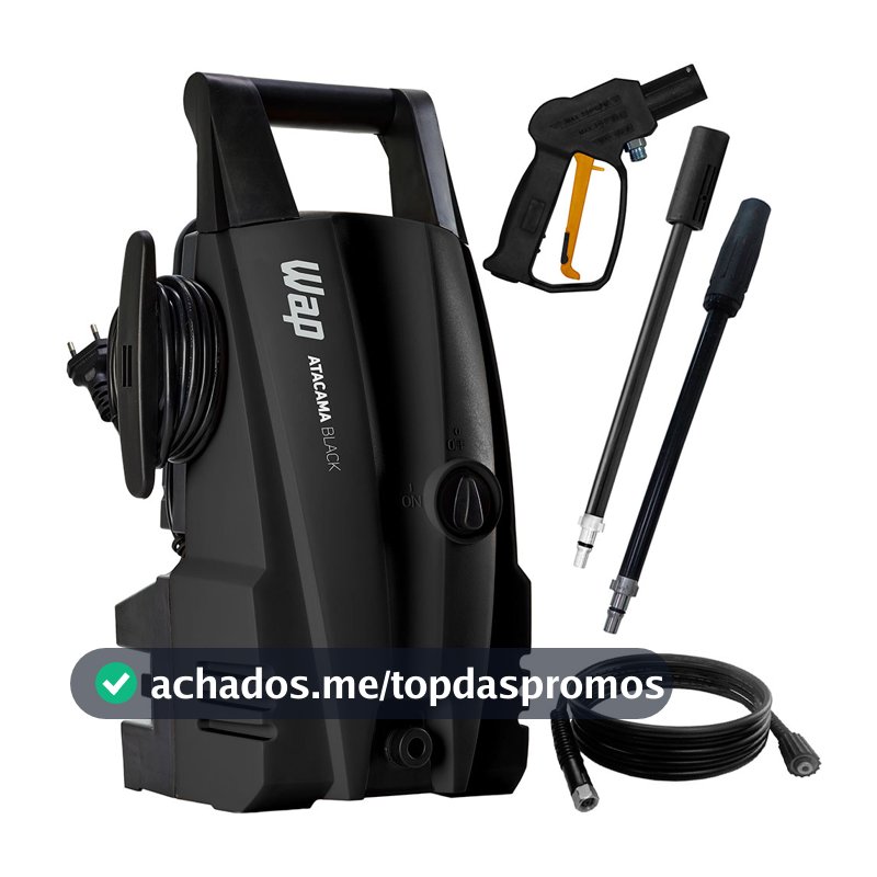 Lavadora de Alta Pressão WAP Atacama Black Potência 1400W Pressão 1500PSI Motor Universal
