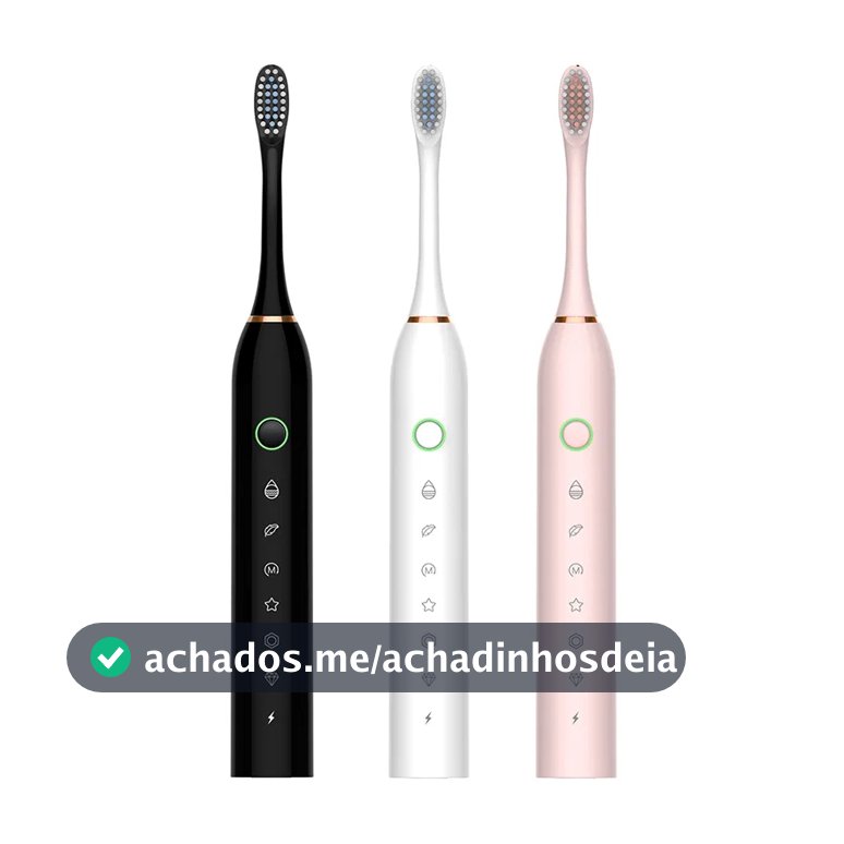 Escova de dentes elétrica recarregável Sonic IPX7