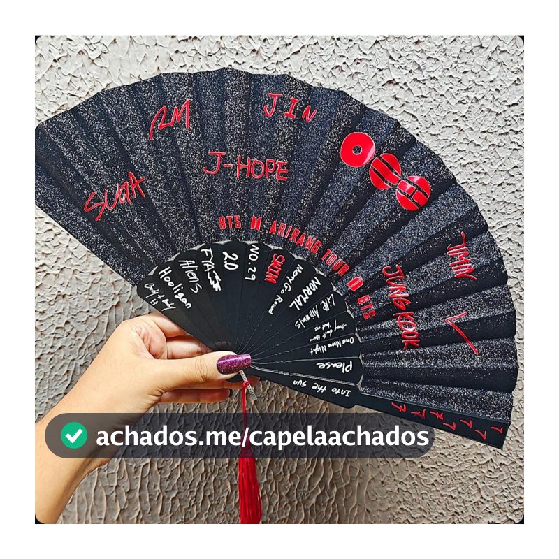 Leque com Glitter- Tema: Arirang/Bts ou Stray Kids | Personalizado | Lembrancinha | Item Decorativo