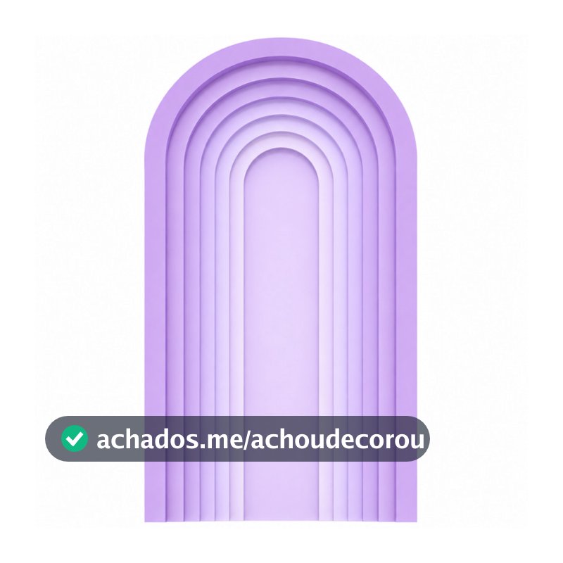 CAPA PAINEL ROMANO PICOLÉ LILÁS ARCO 3D VESTE FÁCIL 2x1M