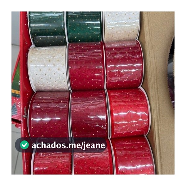 fita veludo pra fazer laço decora natal 6.3X3MTS FTN-13