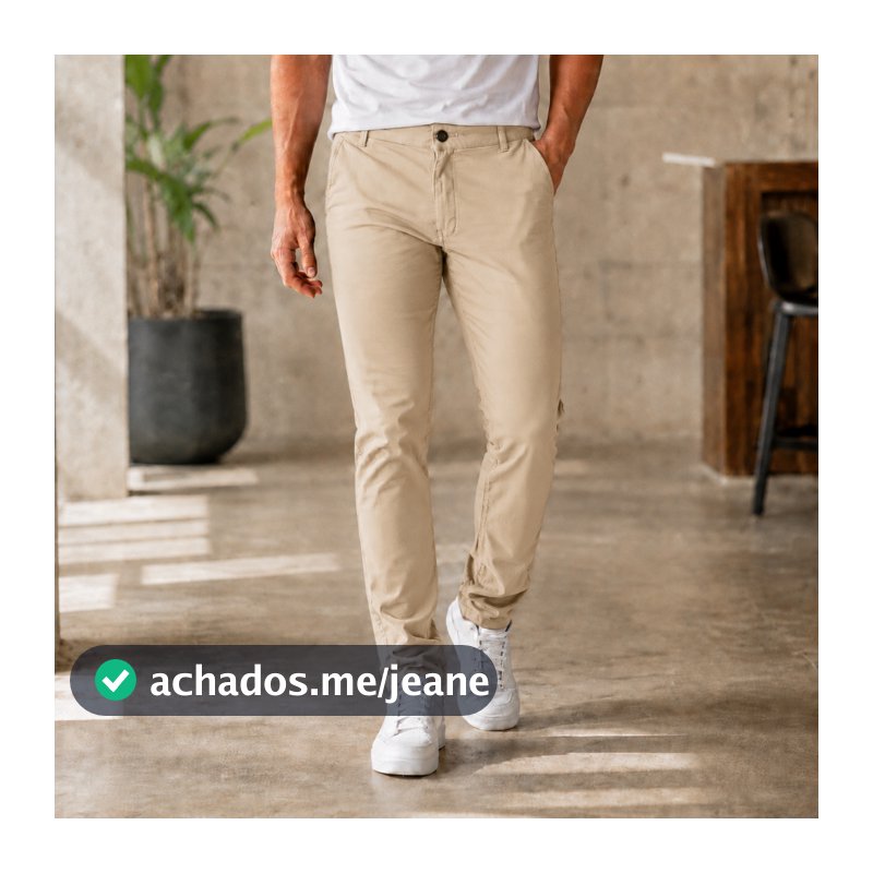 Calca Masculina Sarja Premium Elastano Confortável Algodão Elegante Moderna Casual Alta Qualidade Homem Varias Cores