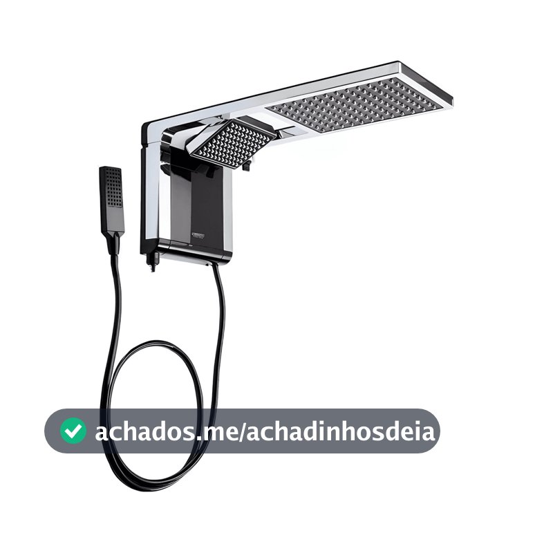Chuveiro Lorenzetti Acqua Duo Preto Cromado 127V ou 220V 5500W 6800W 7800W Original
