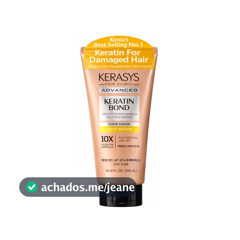 Kerasys - Advanced Keratin Bond Deep Repair Hair Mask – Máscara de Reconstrução 300ml (Nova Fórmula)