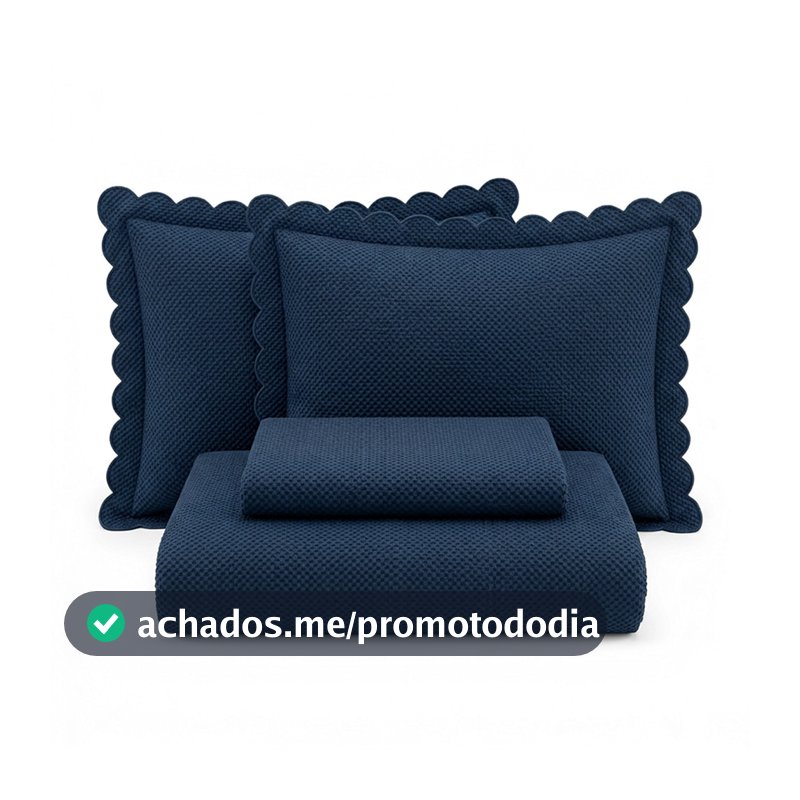 Colcha Cobre Leito Matelado Milão 150 Fios Luxo Ultrassônico 3 Peças Casa Dona
