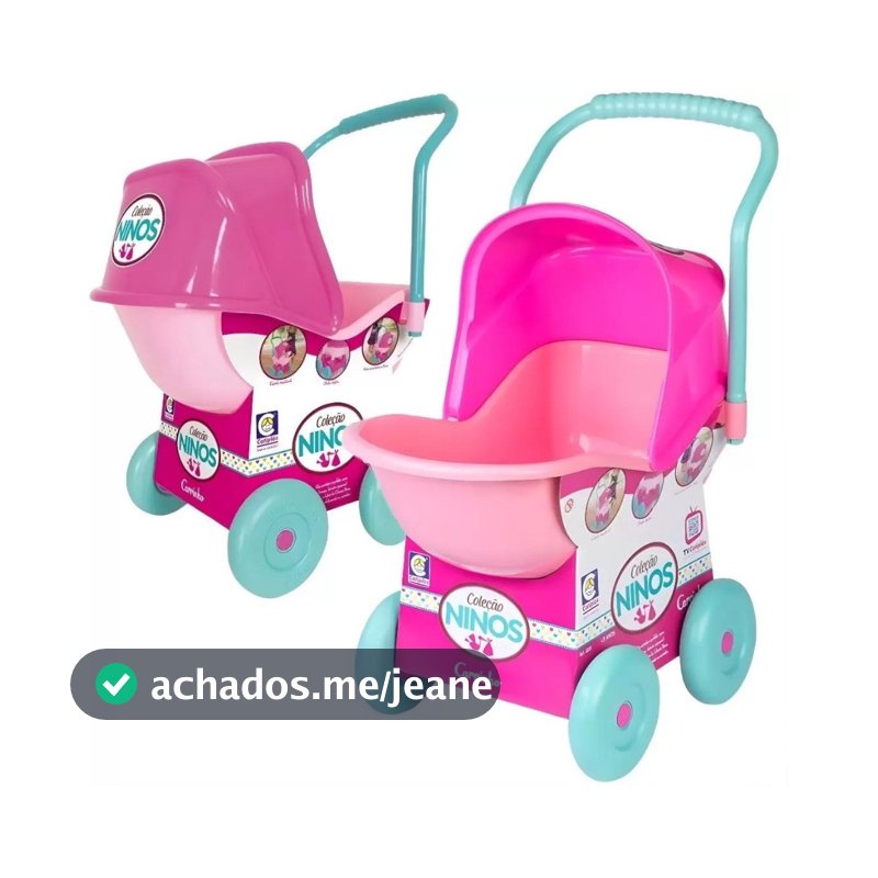 Carrinho De Boneca Bebê Ninos Alive Reborn Cotiplas Envio Imediato