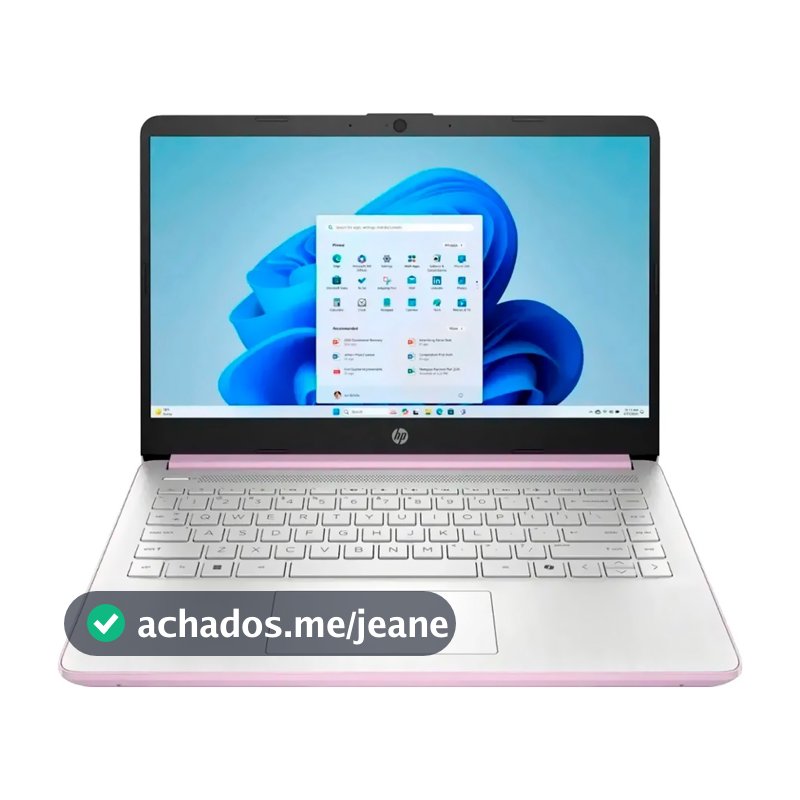 Notebook HP Roxo 4GB 128GB Estudos Trabalho e Escritorio 14" Win 11 Novo