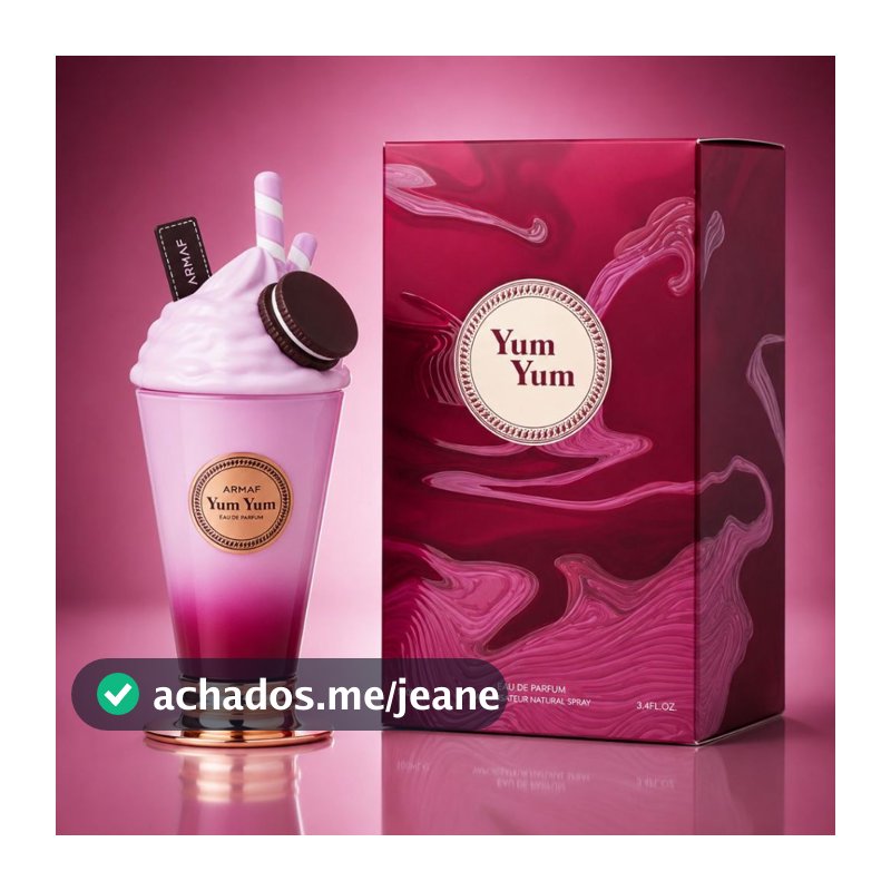 Perfume Arabe Feminino Yum Yum MilkShake Explosão de Cereja, Baunilha e Luxo Doce 100 ml