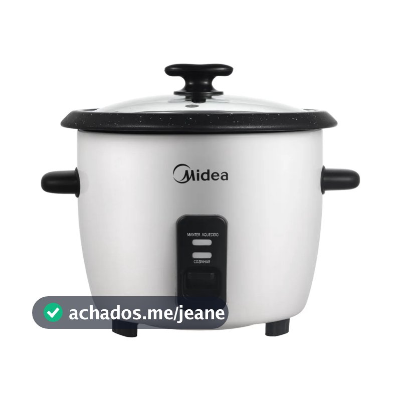 Panela de Arroz Elétrica Midea 2,5L 7 Xícaras Com Tampa de Vidro e Cozimento a Vapor