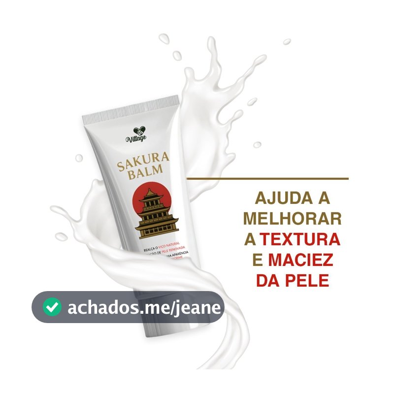 Balm Vittage Sakura | Creme Rejuvenescimento Facial envio imediato
