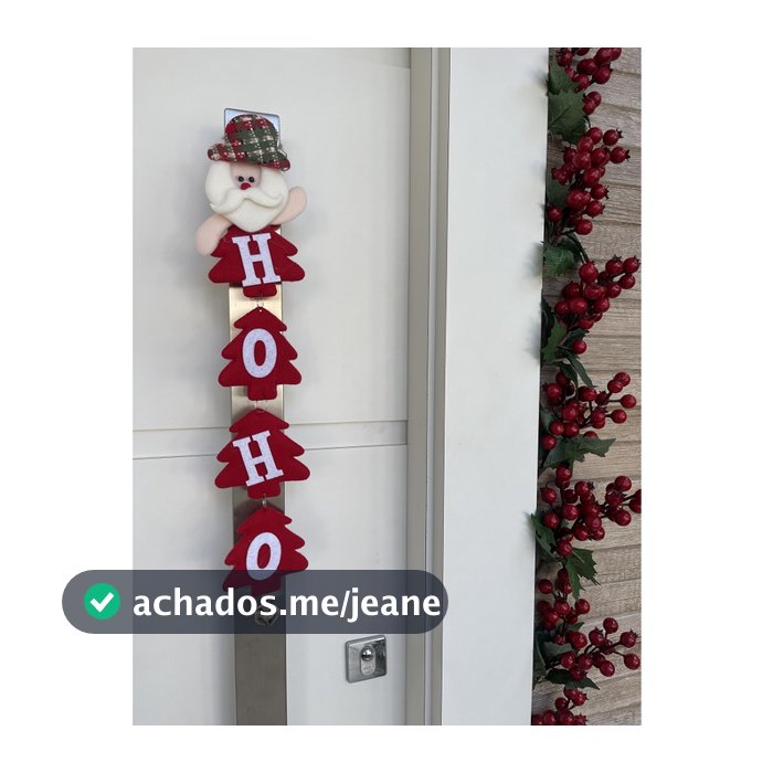 Enfeite decorativo de natal papai noel porta ou janela