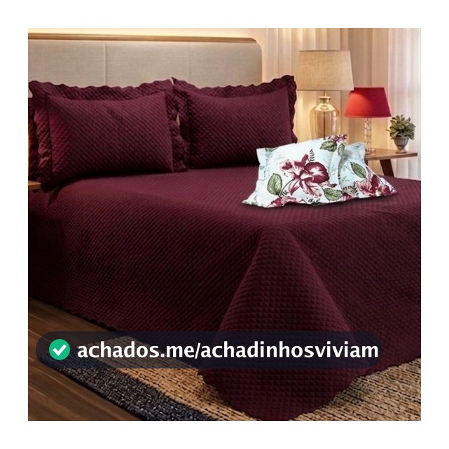 Cobre Leito Solteiro Casal Queen Florence 05 Peças Colcha Premium Micropercal 400 Fios Exclusiva