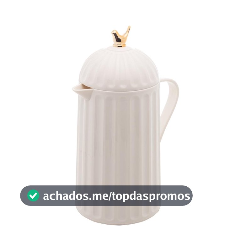 GARRAFA TÉRMICA DE PLÁSTICO BIRD BRANCA 600ml - Plástico Bird Branca 600ml – Design Moderno, Leve e Resistente