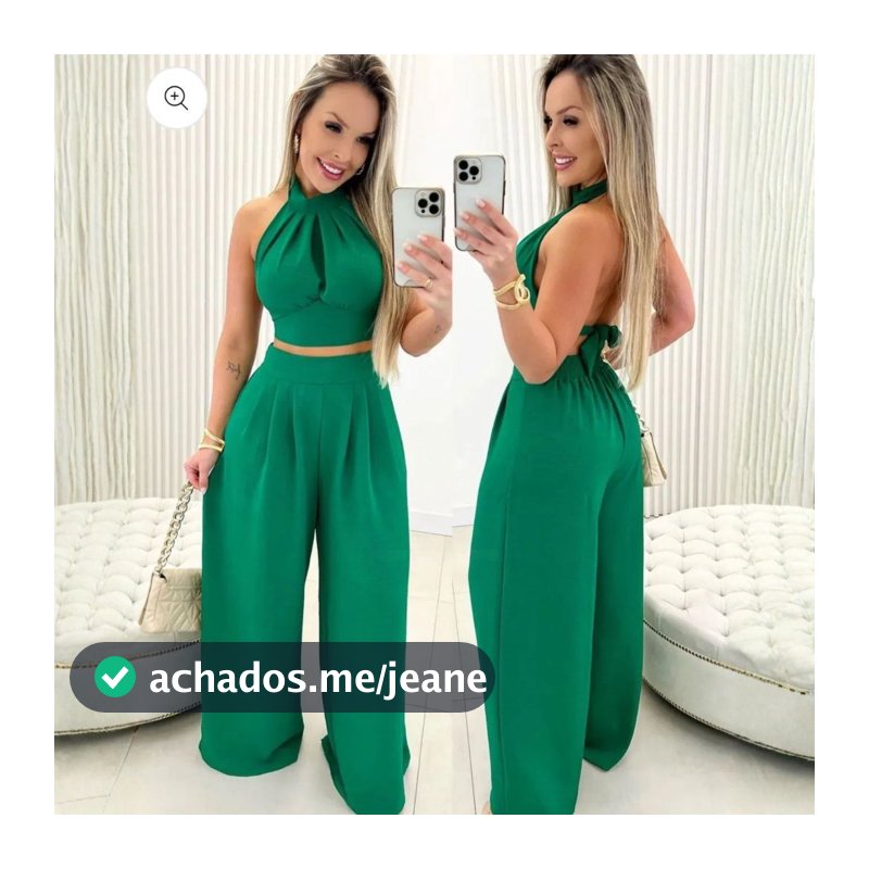 conjunto naia de DUNA cropped calça pantalona