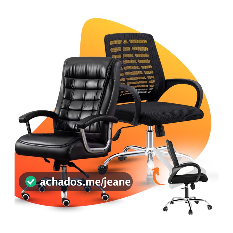 Cadeira De Escritorio Ergonomica Cadeira Giratoria Secretaria Com Braço Regulavel Poltrona Executiva