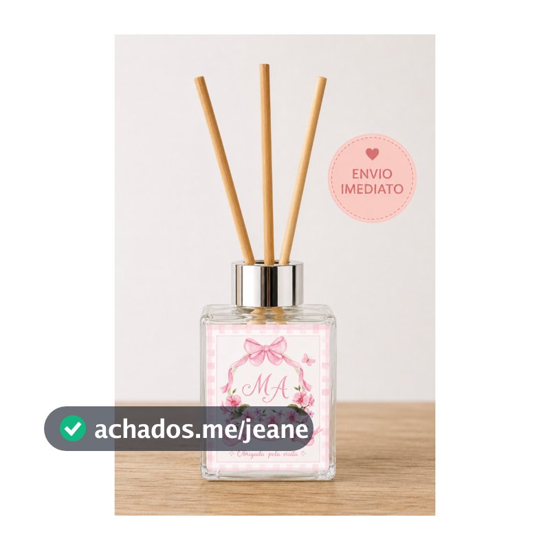 Kit 10/15/25 mini aromatizador luxo lembrancinhas casamento, chá revelação,nascimento, aniversário Rótulo personalizado