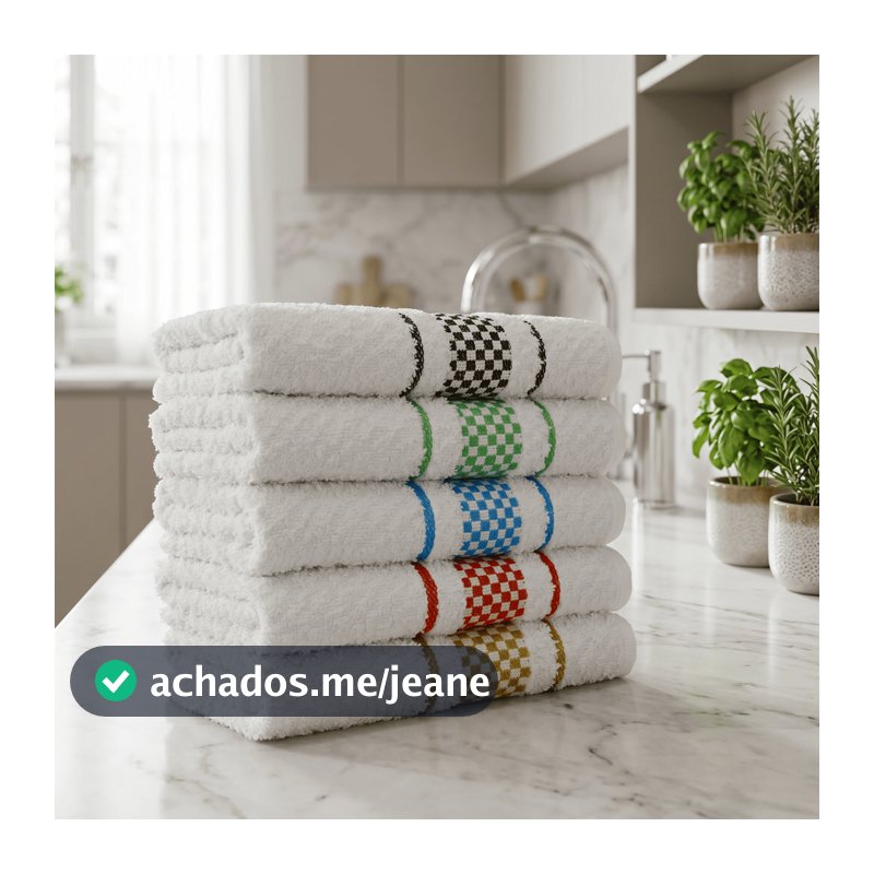Kit 10 / 05 Panos de Prato Jacquard 45x70 Atoalhado Toalha Copa Premium 100% Algodão Super Luxo
